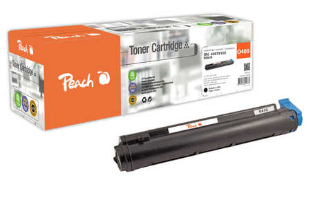 Peach  Toner Module noire, compatible avec
ID-Fabricant: 43979102 OKI B 400