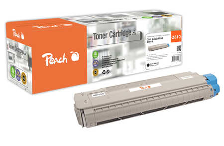 Peach  Cartouche de toner noire, comapatible avec
ID-Fabricant: 44059108 OKI C 830 DN