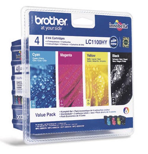Original Encre originale paquet valeur HY, noir, couleur
ID-Fabricant: LC-1100VALBP Brother DCP-6690 CW