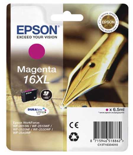 Original Cartouche d'encre magenta originale, XL
ID-Fabricant: No. 16XL m, C13T16334010 Epson WorkForce WF-2520 NF