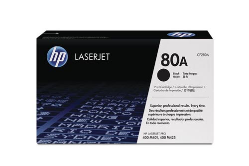 Original Cartouche de toner noir originale
ID-Fabricant: No. 80A BK, CF280A HP LaserJet Pro 400 M 401 adn
