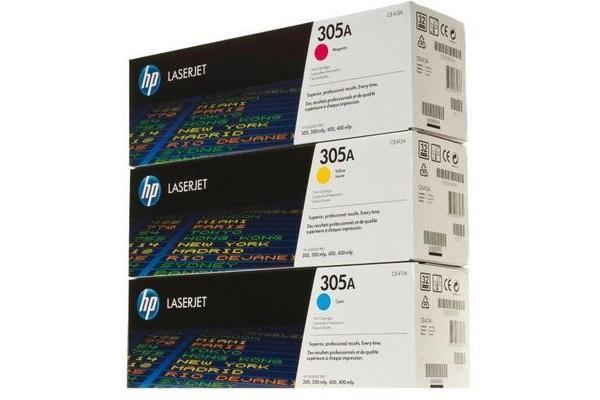 Original Toner Tri-Pack CMY
ID-Fabricant: No. 305A, CF370AM HP Color LaserJet CP 4520 dn