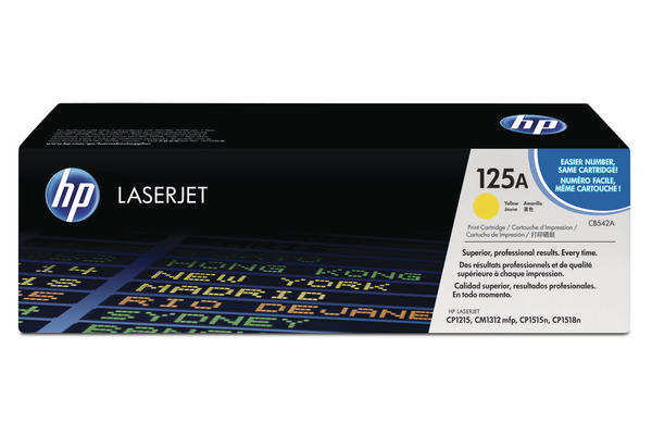 Original Cartouche de toner jaune originale
ID-Fabricant: No. 125A Y, CB542A HP Color LaserJet CP 1513