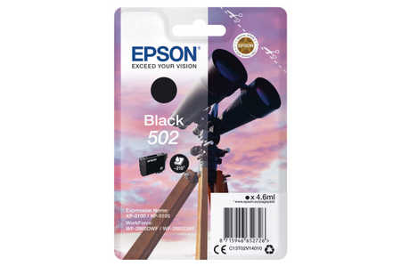 Original Cartouche d'encre noire originale
ID-Fabricant: No. 502BK, C13T02V14010 Epson WorkForce WF-2860 DWF