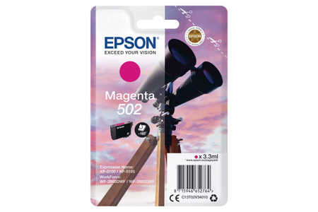 Original Cartouche d'encre magenta originale
ID-Fabricant: No. 502M, C13T02V34010 Epson WorkForce WF-2860 DWF