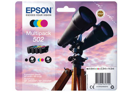 Original Cartouches d'encre Multipack originale BKCMY
ID-Fabricant: No. 502, C13T02V64010 Epson WorkForce WF-2860 DWF