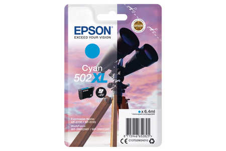 Original Cartouche d'encre cyan originale
ID-Fabricant: No. 502XLC, C13T02W24010 Epson WorkForce WF-2860 DWF