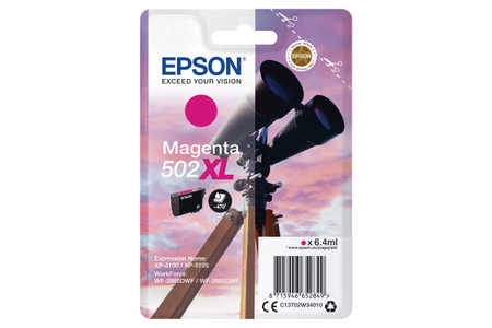 Original Cartouche d'encre magenta originale
ID-Fabricant: No. 502XLM, C13T02W34010 Epson WorkForce WF-2860 DWF