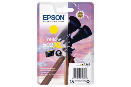Original Cartouche d'encre jaune originale
ID-Fabricant: No. 502XLY, C13T02W44010 Epson WorkForce WF-2860 DWF