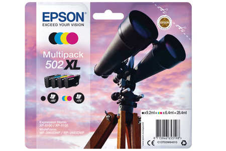 Original Cartouches d'encre Multipack originale BKCMY
ID-Fabricant: No. 502XL, C13T02W64010 Epson WorkForce WF-2860 DWF