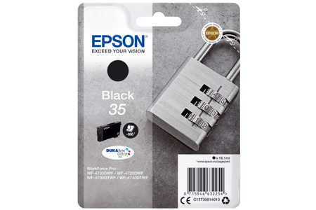 Original Cartouche d'encre noire originale
ID-Fabricant: T3581, No. 35 bk, C13T35814010 Epson WorkForce Pro WF-4725 DWF