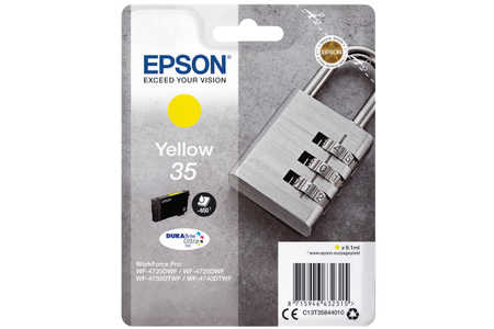 Original Cartouche d'encre jaune originale
ID-Fabricant: T3584, No. 35 y, C13T35844010 Epson WorkForce Pro WF-4725 DWF