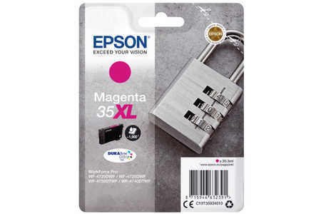 Original Cartouche d'encre magenta originale
ID-Fabricant: T3593, No. 35XL m, C13T35934010 Epson WorkForce Pro WF-4725 DWF