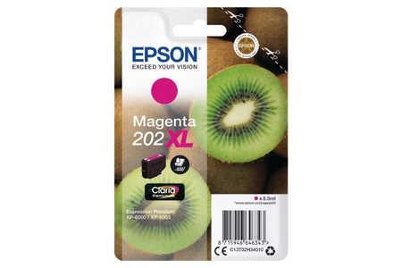 Original Cartouche d'encre magenta originale
ID-Fabricant: T02H3, No. 202XL m, C13T02H34010 Epson Expression Premium XP-6000