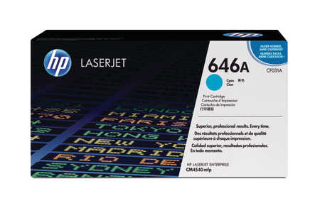 Original Cartouche de toner cyan originale
ID-Fabricant: No. 646A, CF031A HP Color LaserJet Enterprise CM 4540 MFP