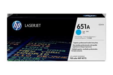 Original Cartouche de toner cyan originale
ID-Fabricant: No. 651AC, CE341A HP LaserJet Enterprise 700 Color MFP M 775 z plus