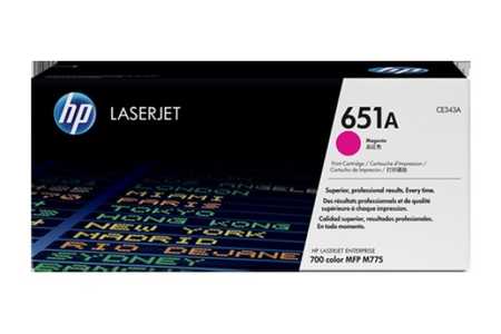 Original Cartouche de toner magenta originale
ID-Fabricant: No. 651AM, CE343A HP LaserJet Enterprise 700 Color MFP M 775 z plus