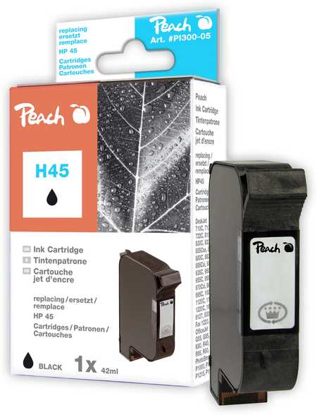 Peach Tête d'impression  noire, compatible avec
ID-Fabricant: No. 45, 51645AE HP OfficeJet Pro 1175 C