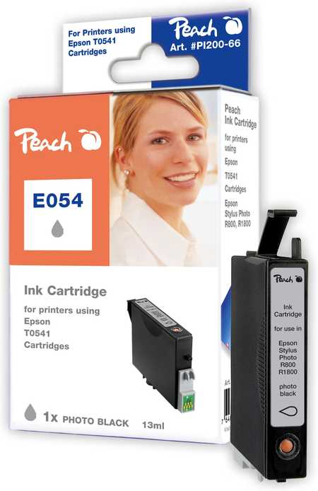 Peach Cartouche d'encre  noir photo, compatible avec
ID-Fabricant: T0541PHBK, C13T05414010 Epson Stylus Photo R 800