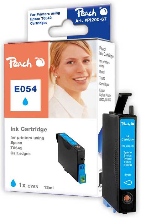 Peach Cartouche d'encre  cyan, compatible avec
ID-Fabricant: T0542C, C13T05424010 Epson Stylus Photo R 800