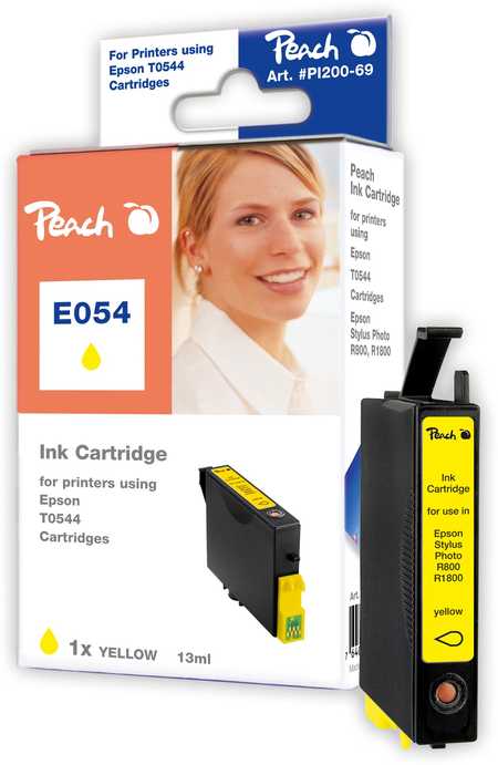 Peach Cartouche d'encre  jaune, compatible avec
ID-Fabricant: T0544Y, C13T05444010 Epson Stylus Photo R 800