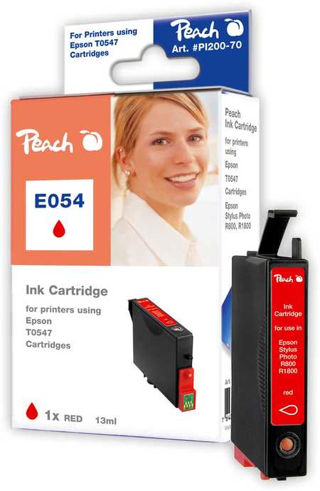 Peach Cartouche d'encre  rouge, compatible avec
ID-Fabricant: T0547R, C13T05474010 Epson Stylus Photo R 800