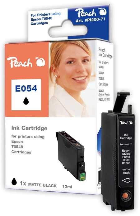 Peach Cartouche d'encre  noir mat, compatible avec
ID-Fabricant: T0548MBK, C13T05484010 Epson Stylus Photo R 800