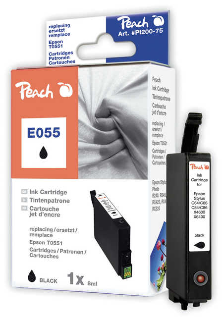Peach Cartouche d'encre  noir, compatible avec
ID-Fabricant: T0551 bk, C13T05514010 Epson Stylus Photo RX 425
