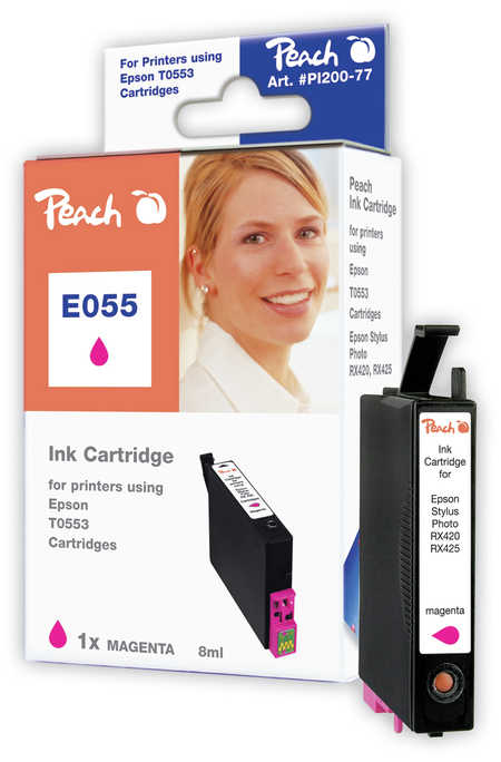 Peach Cartouche d'encre  magenta, compatible avec
ID-Fabricant: T0553 m, C13T05534010 Epson Stylus Photo RX 425