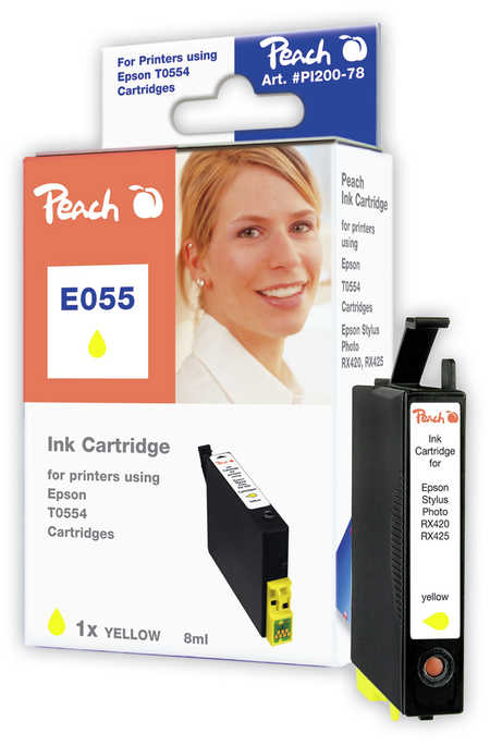 Peach Cartouche d'encre  jaune, compatible avec
ID-Fabricant: T0554 y, C13T05544010 Epson Stylus Photo RX 425
