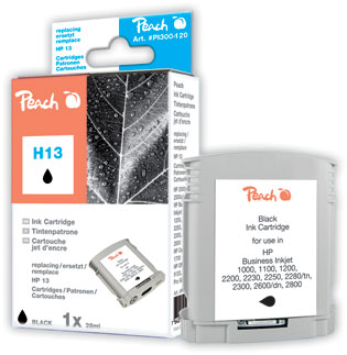 Peach Cartouche d'encre  noir, compatible avec
ID-Fabricant: No. 13 bk, C4814AE HP Business InkJet 1000