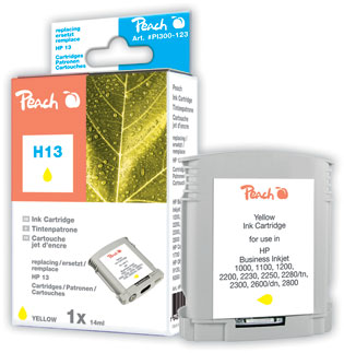 Peach Cartouche d'encre  jaune, compatible avec
ID-Fabricant: No. 13 y, C4817AE HP Business InkJet 1000