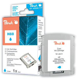 Peach  cartouche d'encre cyan compatible avec
ID-Fabricant: No. 88 c, C9386AE HP OfficeJet Pro L 7780