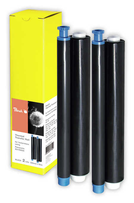 Peach 2 rouleaux de papier transfert thermique , compatibles avec Panasonic KXFC 190 Series