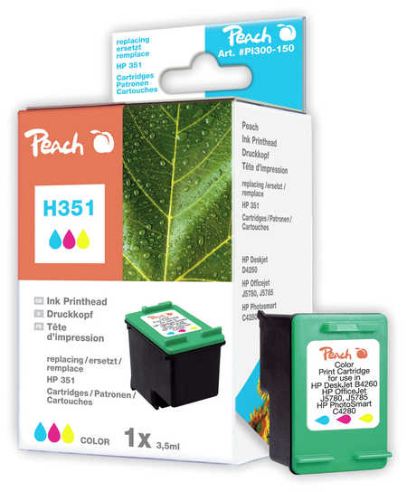 Peach Tête d'impression  couleur, compatible avec
ID-Fabricant: No. 351, CB337EE HP OfficeJet J 5783