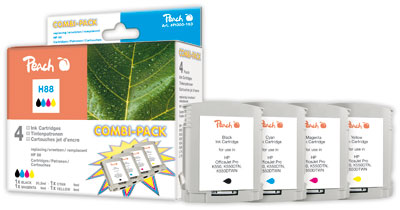 Peach  Multipack compatible avec
ID-Fabricant: No. 88, C9385AE, C9386AE, C9387AE, C9388AE HP OfficeJet Pro L 7780