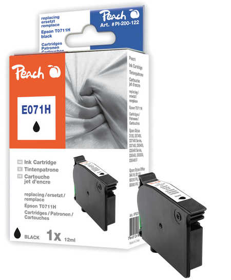 Peach Cartouche d'encre  noir, compatible avec
ID-Fabricant: T0711XL bk, C13T07114011 Epson Stylus DX 8450
