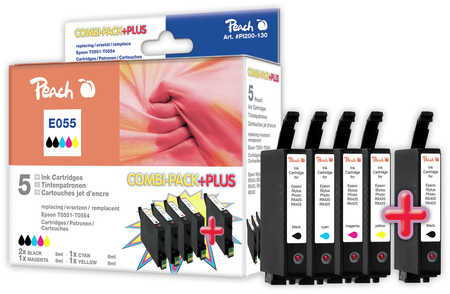 Peach Multipack Plus  compatible avec
ID-Fabricant: T0556, T0551, C13T05564010, C13T05514010 Epson Stylus Photo RX 425
