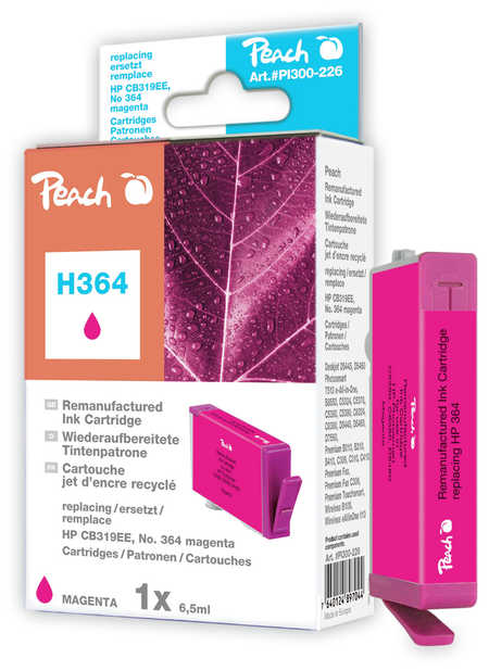 Peach  cartouche d'encre magenta compatible avec
ID-Fabricant: No. 364 m, CB319EE HP PhotoSmart Premium TouchSmart Web C 309 n