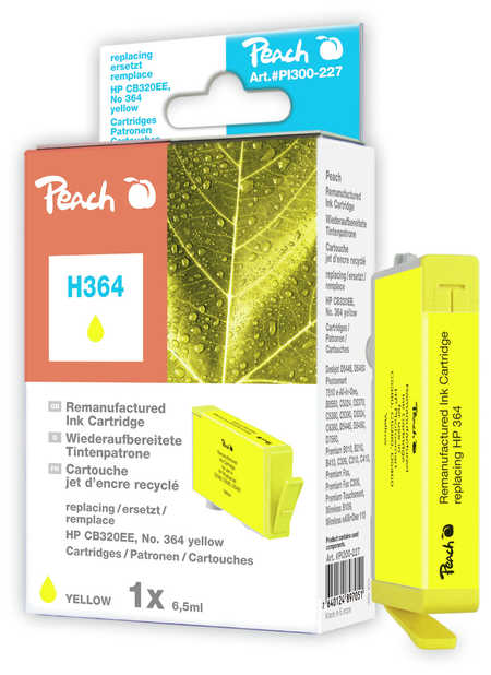 Peach  cartouche d'encre jaune compatible avec
ID-Fabricant: No. 364 y, CB320EE HP PhotoSmart Premium TouchSmart Web C 309 n