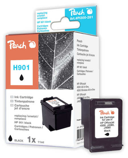 Peach Tête d'impression  noire, compatible avec
ID-Fabricant: No. 901 BK, CC653AE HP OfficeJet 4500 Wireless