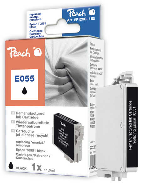 Peach Cartouche d'encre  noir, compatible avec
ID-Fabricant: T0551 bk, C13T05514010 Epson Stylus Photo RX 425