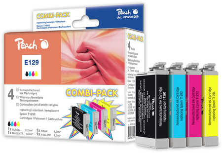 Peach  Multi Pack, compatible avec
ID-Fabricant: T1295, C13T12954010 Epson WorkForce 630