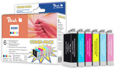 Peach  Multi Pack, compatible avec
ID-Fabricant: T0807, C13T08074011 Epson Stylus Photo PX 700 W