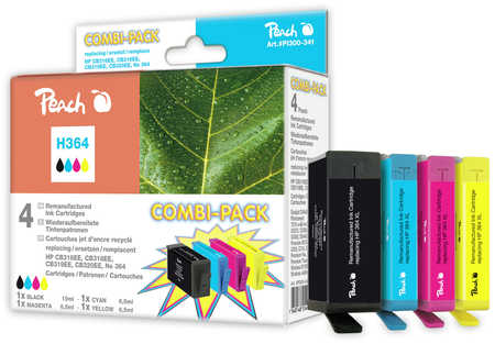 Peach Multipack  avec puce, compatible avec
ID-Fabricant: No. 364, N9J73AE, SD534EE HP PhotoSmart Premium TouchSmart Web C 309 n