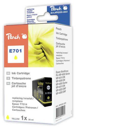 Peach  cartouche d'encre jaune XL, compatible avec
ID-Fabricant: T7014 y, C13T70144010 Epson WorkForce Pro WP-4095 DN