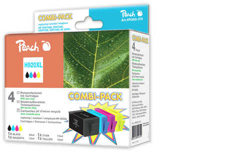 Peach Multipack  avec puce, compatible avec
ID-Fabricant: No. 920XL, C2N92AE  HP OfficeJet 6000