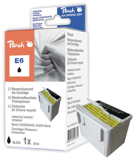 Peach Cartouche d'encre  noir, compatible avec
ID-Fabricant: SJIC6BK, C33S020403 Epson TMJ 7600