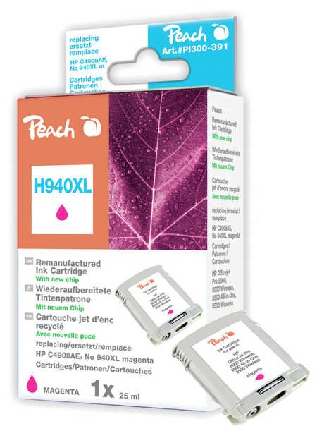 Peach  cartouche d'encre magenta compatible avec
ID-Fabricant: No. 940XL m, C4908AE HP OfficeJet Pro 8000