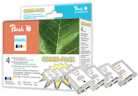 Peach Multipack  avec puce, compatible avec
ID-Fabricant: No. 940XL, C2N93AE HP OfficeJet Pro 8000